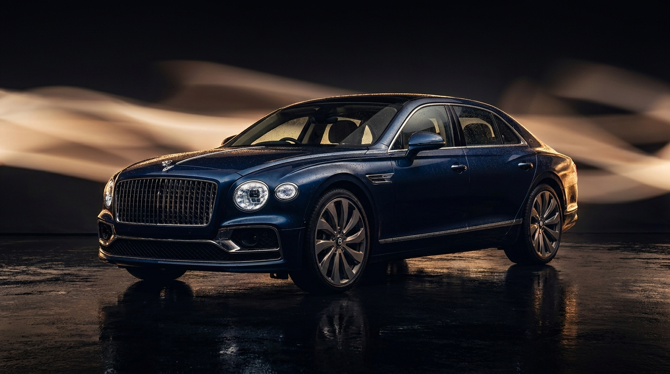 Midnight-blue Bentley Flying Spur
